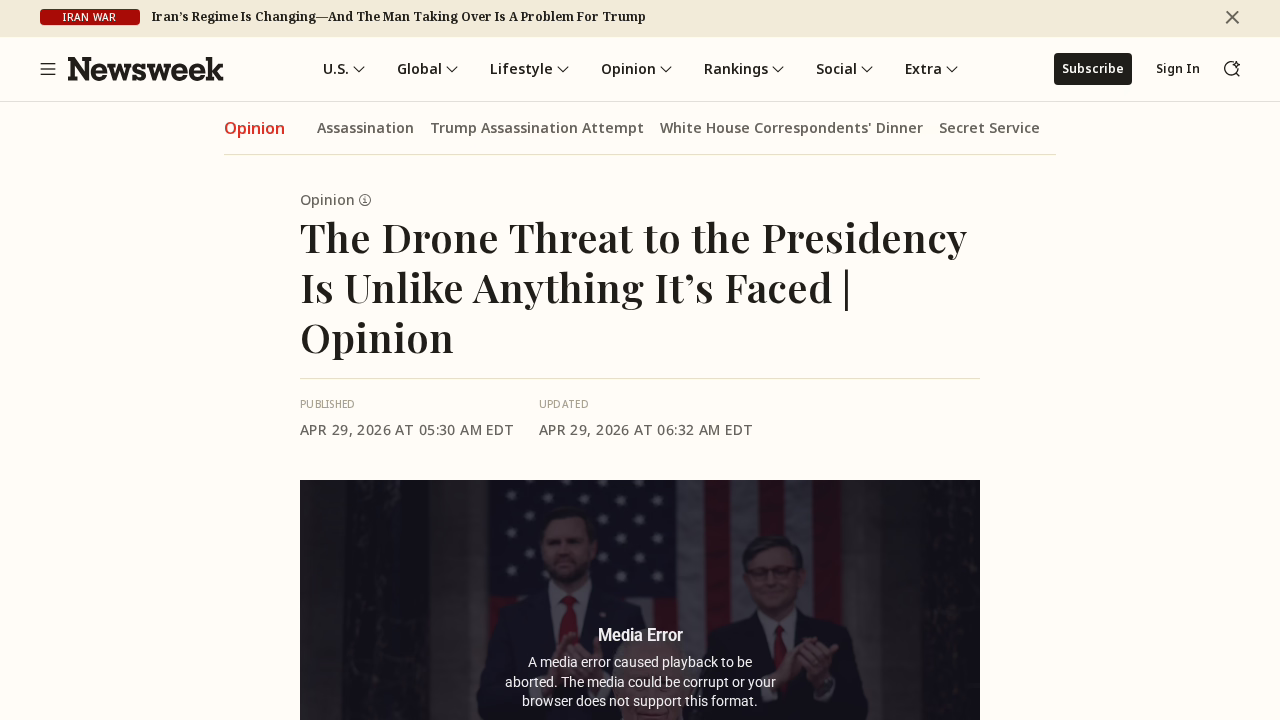 Newsweek — The Drone Threat to the Presidency
